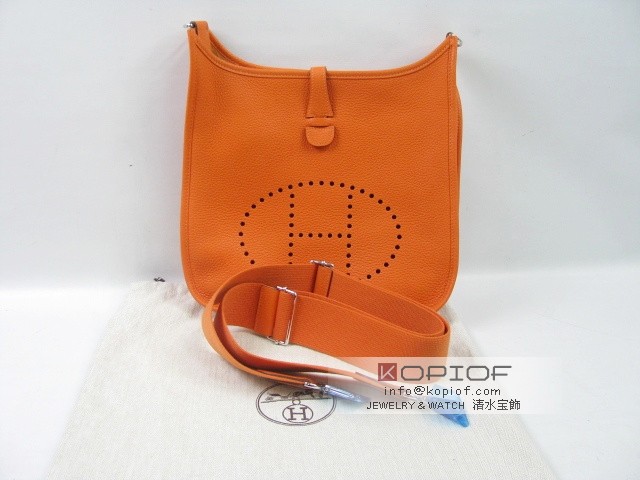 エルメス エヴリン スーパーコピーPM トリヨンクレマンス オレンジ(シルバー金具) her130